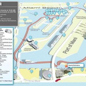 usa miami activities miami boat tour map