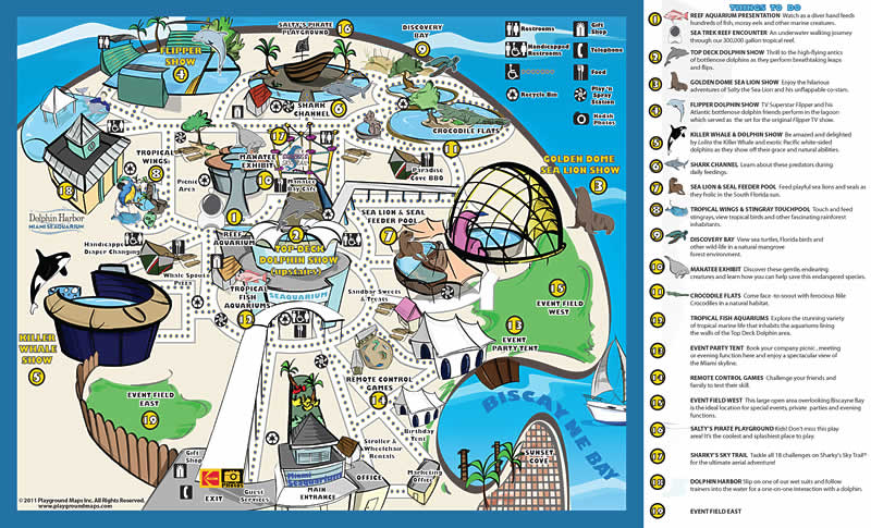 holidays in usa miami theme park seaquarium map